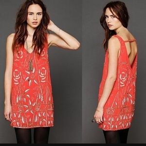 Free People Sequin Red Dress NWOT!